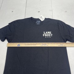 Lane Frost Shirt Mens Medium Black America Forever Graphic Tee Rodeo Patriotic