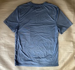Speedo Men’s UPF 50+ Rash Guard Shirt Medium Blue Swim Top Short Sleeve Athletic