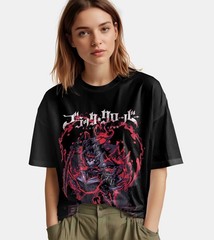Black Clover Shirt Asta Tshirt Yuno T-Shirt Noelle Top Yami Luck Anime Demon Tee