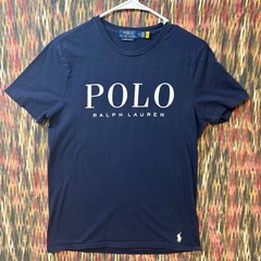 Polo Ralph Lauren Mens Custom Slim Fit Logo T-Shirt Navy Blue Short Sleeve M