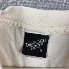 Vintage Diamond Dust Shirt Mens M White USA Flag Graphic Tee Glitter 1996