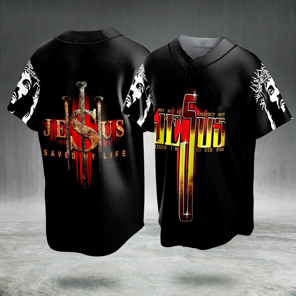 Jesus Lion I May Not Be Perfect Jesus Christian Baseball Jersey Full Size S-5XL