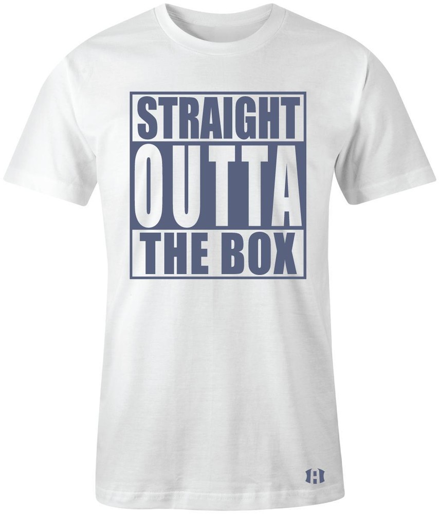 “STRAIGHT OUTTA THE BOX” T-SHIRT to Match Air Retro 11 Low Blue Moon