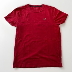 Hollister Men’s Medium Must-Have Collection Crew Neck T-Shirt 100% Cotton Red