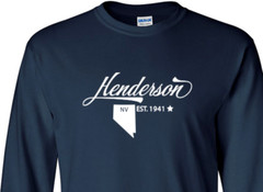 Henderson Nevada State T-Shirt Long Sleeve Graphic Tee Unisex apparel Text logo