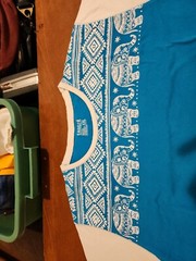 Tantra Men’s XXL S/S Blue/White Elephant Graphic T-Shirt EUC. SB11
