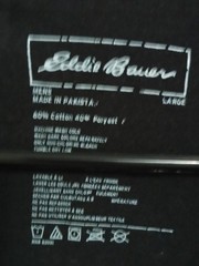 Eddie Bauer Mens Black Short Sleeve T-shirt Size L Tee 5d