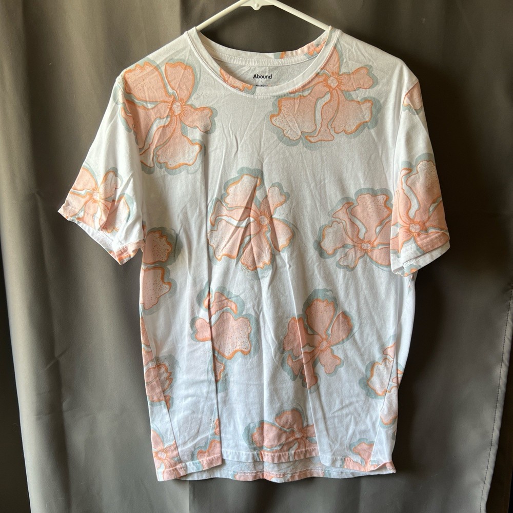 Lot of 2 Abound Men’s L Crew Neck Short Sleeve T-Shirts Cotton(2025-6)