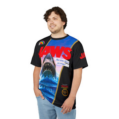 JAWS 1987 NES Retro Vintage Nintendo Video Game Cover T-Shirt