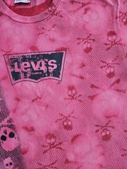 Vintage Levi’s Custom Bleach Art Skull T-Shirt XL Upcycled Hand Painted