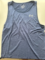 Lot Of 2 Under Armour UA Tech Tank 2.0 Men’s Sz Medium Navy/Black Polyester