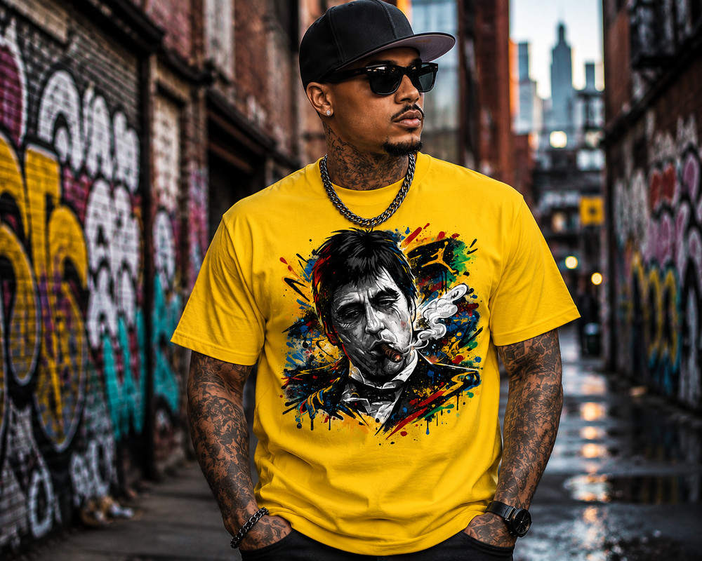 Scareface Graphic Sneaker Tee Shirt to Match Jordan 7 Miro Olympic Big Tall Tee