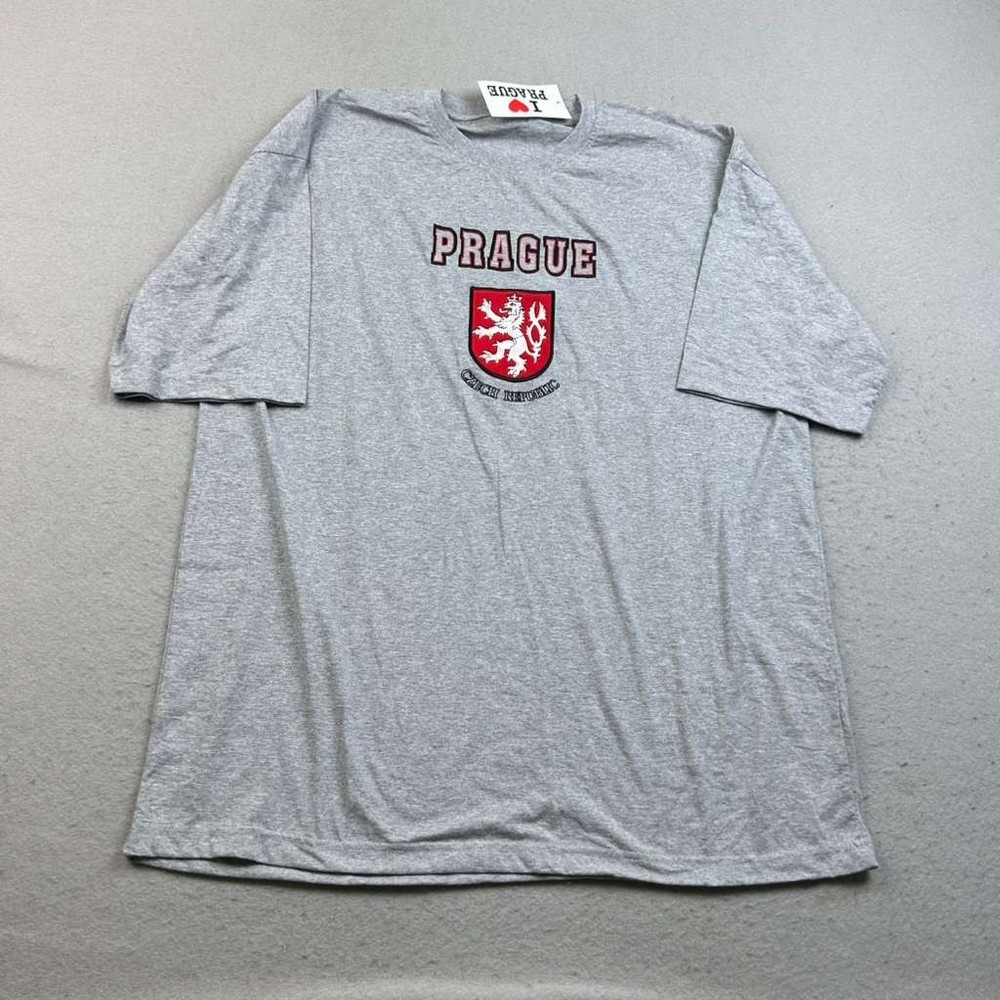 Prague Czech Republic Shirt Adult XXL Gray Short Sleeves Tee NWT
