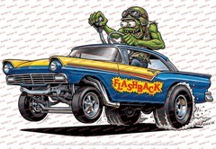 New Roth Style Hot Rod AMT model Gasser Monster Weirdo TShirt Flashback ’57 Ford