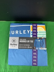 Hurley Men’s Sunny Side Hybrid Stretch Hooded UV T-Shirt Size XXL Blue