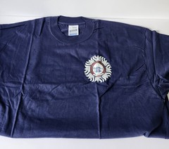 Dublin Fire Brigade Navy Blue Mens XL Logo T Shirt Screen Stars Fruit Of Loom