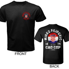 Mirko Crocop Filipovic Men’s Black Size S to 5XL
