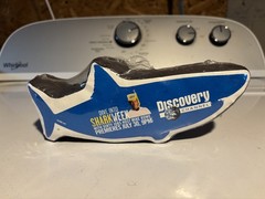 Discovery Channel Shark Week T-Shirt XL 2006 New/Sealed in Shark Shaped Plastic