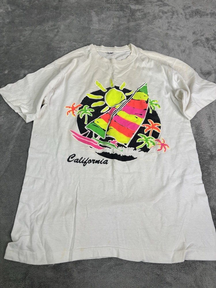Vintage 90s California Nature Short Sleeve T Shirt Men’s Size Medium White