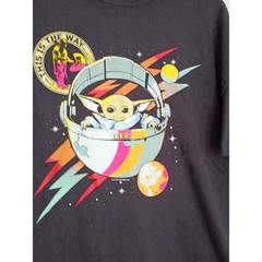 Star Wars Mandalorian Grogu This Is The Way Black 100% Cotton Graphic Tee M/L