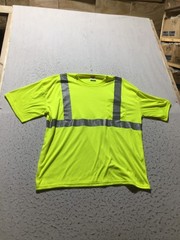 Corner Stone High Visibility T Shirt Mens 2XL Yellow Short Sleeve Crew Neck