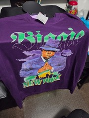 Brooklyn Mint Notorious B.I.G. Purple Graphic Long Sleeve Crew Tee XL