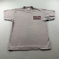 Vintage Filipino Strength T-Shirt Mens Medium Beige Pinoy Spirit Dog Warrior 90s