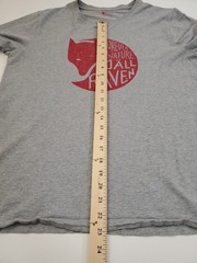 Fjallraven Size Large Gray Forever Nature Logo Short Sleeve Crew Neck T-Shirt