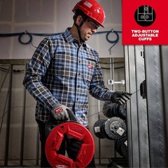 Milwaukee Men’s Large Red GRIDIRON Flannel Shirt