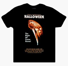 John Carpenter’s HALLOWEEN Movie Poster T-Shirt L Cotton Michael Myers Horror