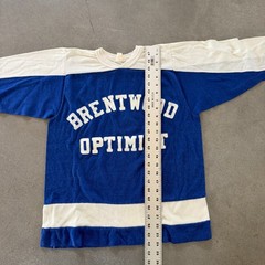 Vintage 60s Hockey Baseball Jersey Brentwood Optimist 3/4 Sleeve True 18.5×24