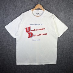 Vintage Beer Shirt Mens Large White 90s Funny Quote Daytons Best NSFW Alcohol