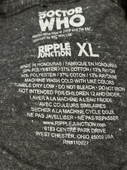 Doctor Who Vitruvian Angel Diagram & Text Graphic T-Shirt Adult Sizes M L