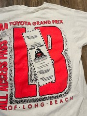 VTG 1980s Toyota Grand Prix Racing T-Shirt Double Sided XL Long Beach Cars