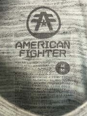 Buckle American Fighter Shirt Mens Medium Blue Double Sided MMA Sports USA