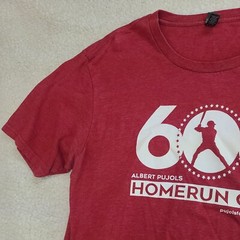 Albert Pujols Shirt Mens Large Red Homerun Club 600 T Shirt District Made