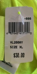 Dickies Shirt Mens XL Yellow High Visibility 3M Scotchlite Long Sleeve Safety