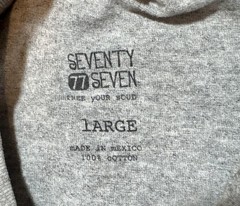 Seventy Seven Shirt Mens Large Gray Free Your Soul 77 Records Graphic Tee Music
