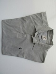 Genuine Asymmetrical Seams Short Sleeve Men Polo T-Shirt Gray M UPC63