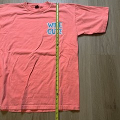 Vintage WIDE GUYZ Shirt XL Pink Single Stitch 90s Gym Bodybuilding Muscle Beach