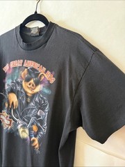 Vintage 1991 Harley Davidson 3D Emblem Great American Hog Tee Sz XL Las Vegas