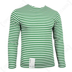 Genuine Russian Border Force Telnyashka Cotton Green Striped Long Sleeve T-Shirt
