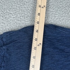 Wallace & Barnes Shirt Mens Medium Indigo Blue Short Sleeve Pocket Crew Neck