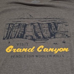 Pendleton Mens Grand Canyon National Park Graphic T-Shirt Large Brown Slim Fit