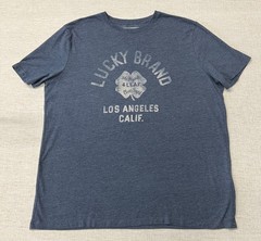 Lucky Brand Soft Navy “4-Leaf Clover” Graphic Tee- Men’s XL- NWOT