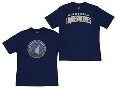 FISLL NBA Men’s Minnesota Timberwolves Team Color, Name and Logo Premium T-Shirt