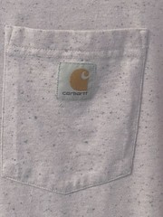 Carhartt Men’s Loose Fit Speckled Pocket Logo Crew Neck T-Shirt pink/purple 2XL