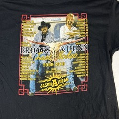 Brooks and Dunn x Billabong T-Shirt Adult 2X Last Rodeo Tour Gun Holes accent