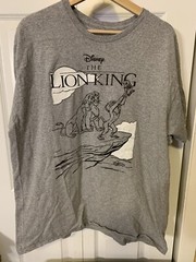 Disney The Lion King Mens Sz XL Shirt Mufasa Sarabi Simba Zazu Gray