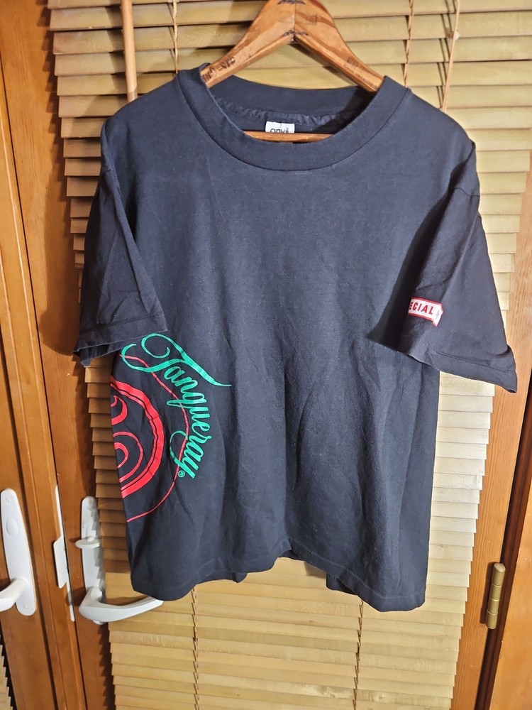 Vintage 90s Tanqueray Gin Liquor Promo Single Stitch Tee T Shirt Men’s Large